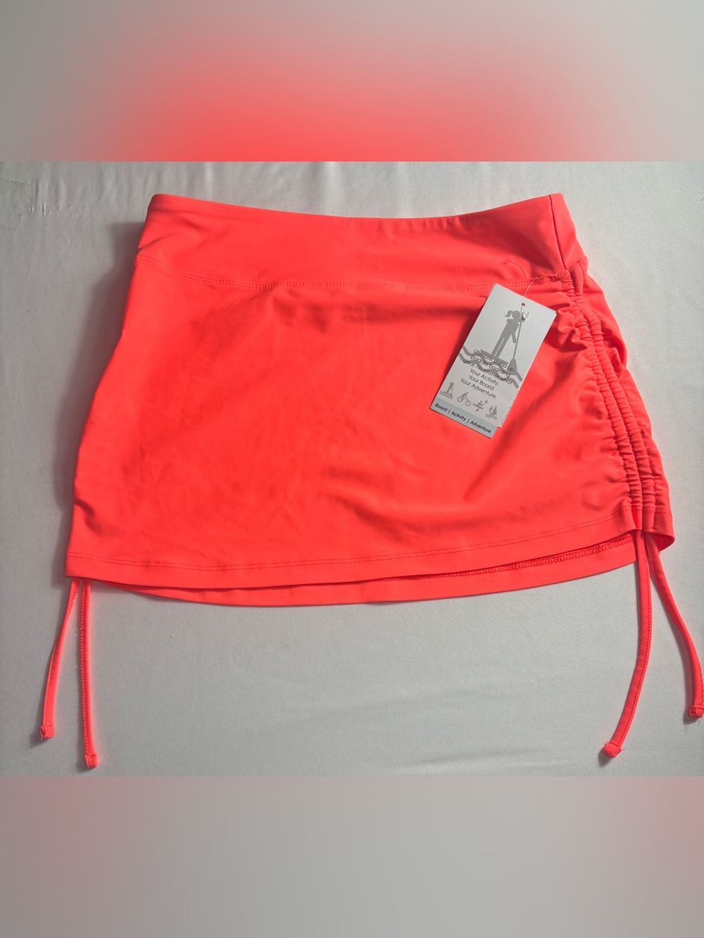 Balance Collection Neon Coral Swim Skirt Coverup NWT